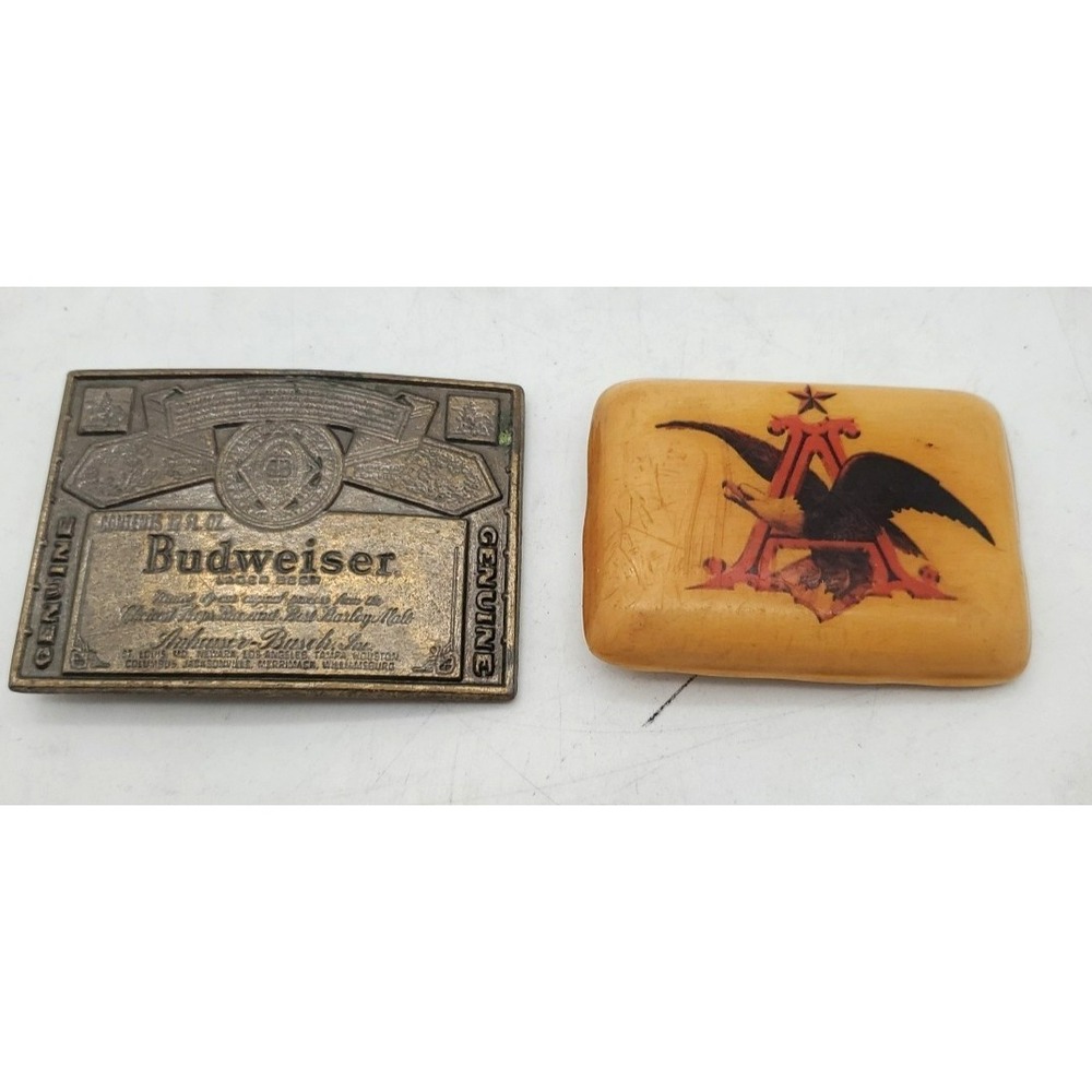 Vintage Anheuser Busch Budweiser‎ Beer Bronze Belt Buckle Made in USA